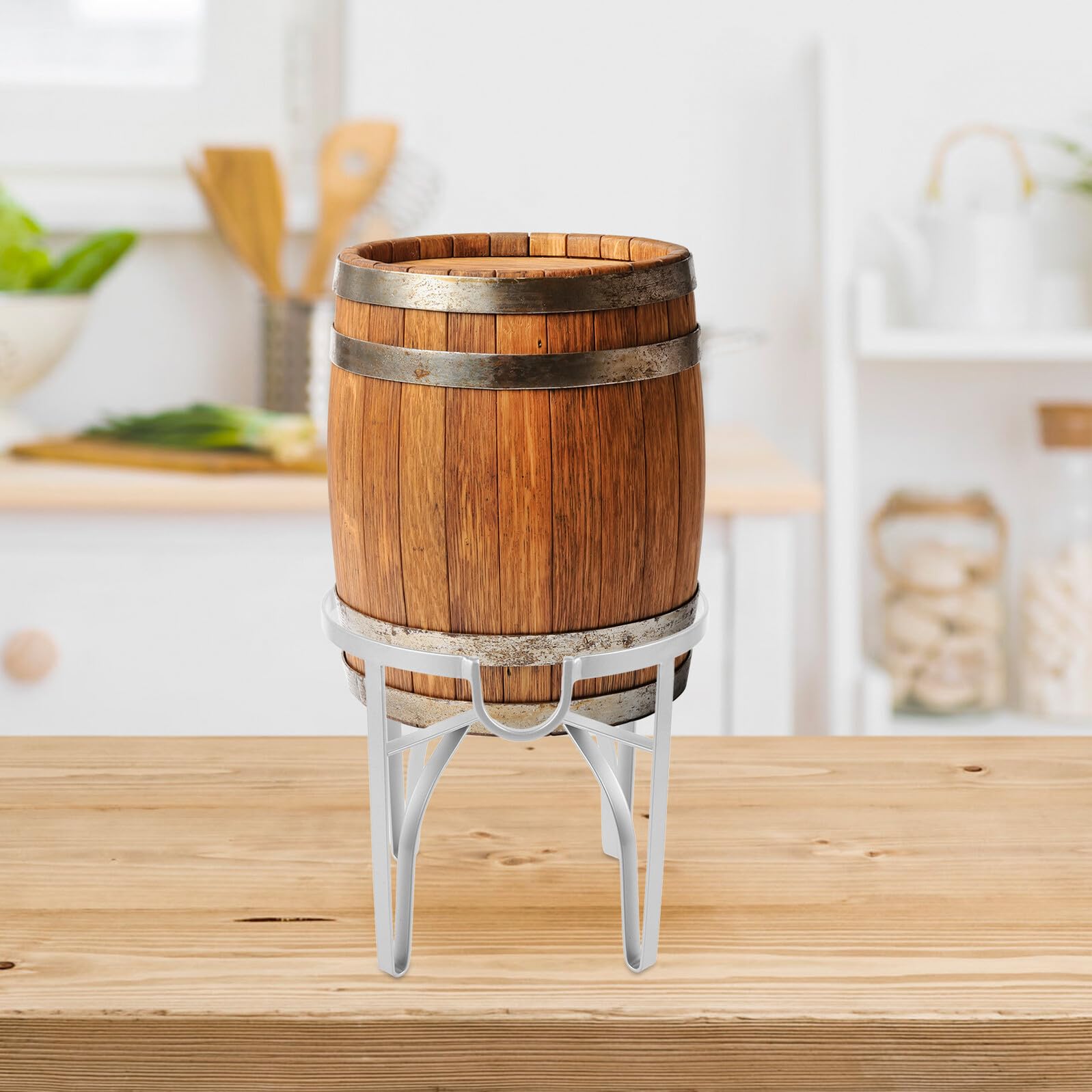 NUOBESTY Supporto per Spillatore di Birra 5l in Metallo Resistente, Espositore per Distributore di Bevande per Feste, Portabicchieri Stabile per Secchio di Birra e Vino, per Bar e Uso
