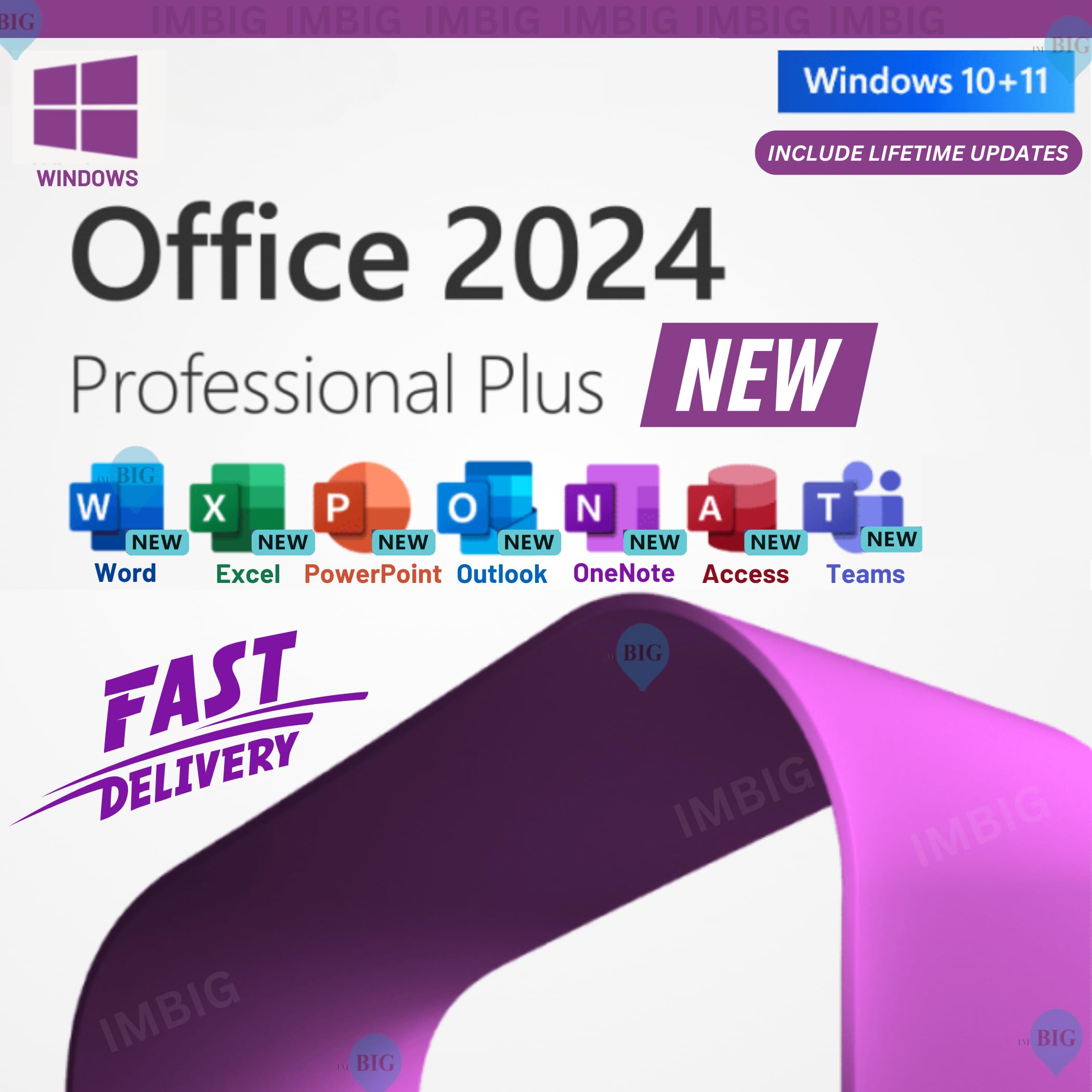 MS OFFICESUITE MS 2024 LTSC Professional Plus for Windowsdows | Retail License Key (1 User, Lifetime Validity) | Unlimited Reinstallations and Regular Updates (Quick Delivery) (2024 LTSC Pro Plus, PC)