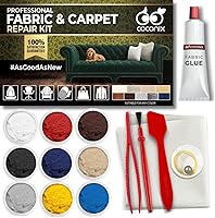 COCONIX Fabric & Carpet Repair Kit: Fix Tears, Holes, Burns on Upholstery, Rugs, Clothing | Custom Colors, Quick Dry