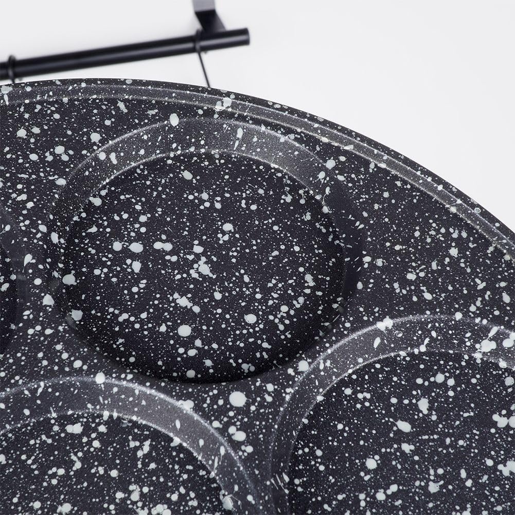 Orion - Padella per Gli Occhi Ø 27 cm, per Uova Fritte per 7 Uova, Padella per Crepe a Gas, per induzione, con Rivestimento Antiaderente