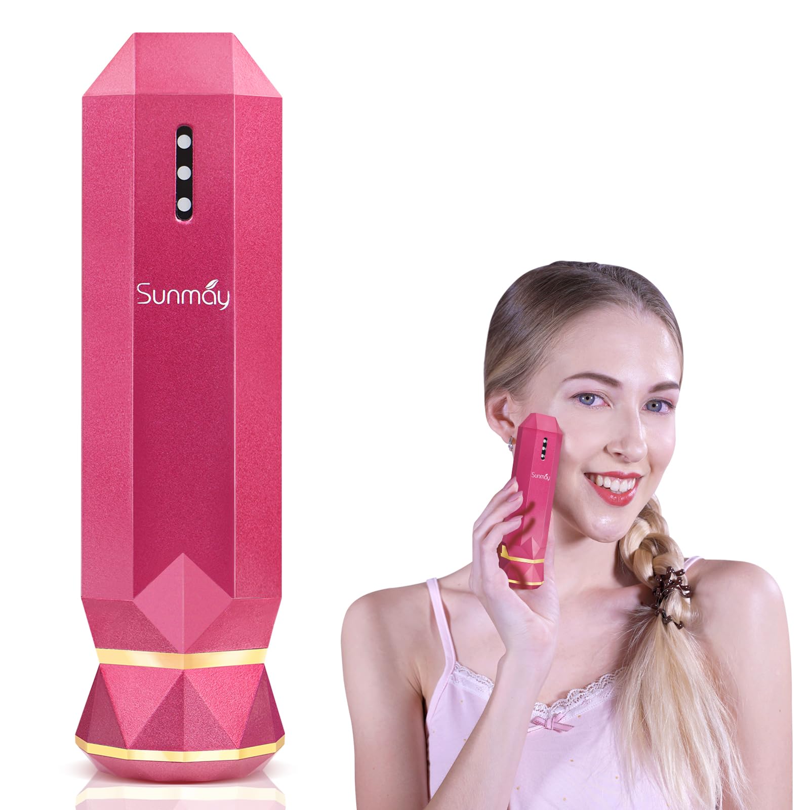 SUNMAY VSkin Aparato Radiofrecuencia Facial, Masajeador Facial Microcorriente Electrico, Dispositivo Antienvejecimiento para Rejuvenecimiento de la piel y Reafirmar la Piel