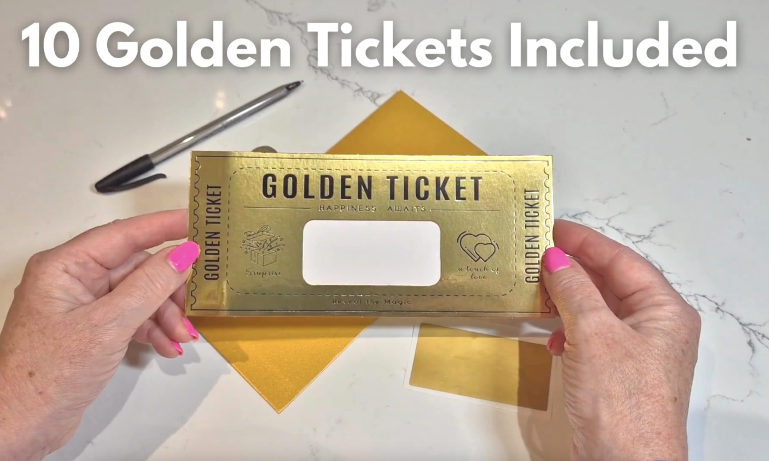 Deluxe Bulk Golden Ticket Surprise Scratch Off Card, 10 Pack - Image 2