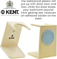 Vista 3 de KENT VSB6 1.5 "resistente al agua Mock Ivory Brocha de afeitar soporte BK2 y BK4 natural brocha de afeitar base de secado al aire