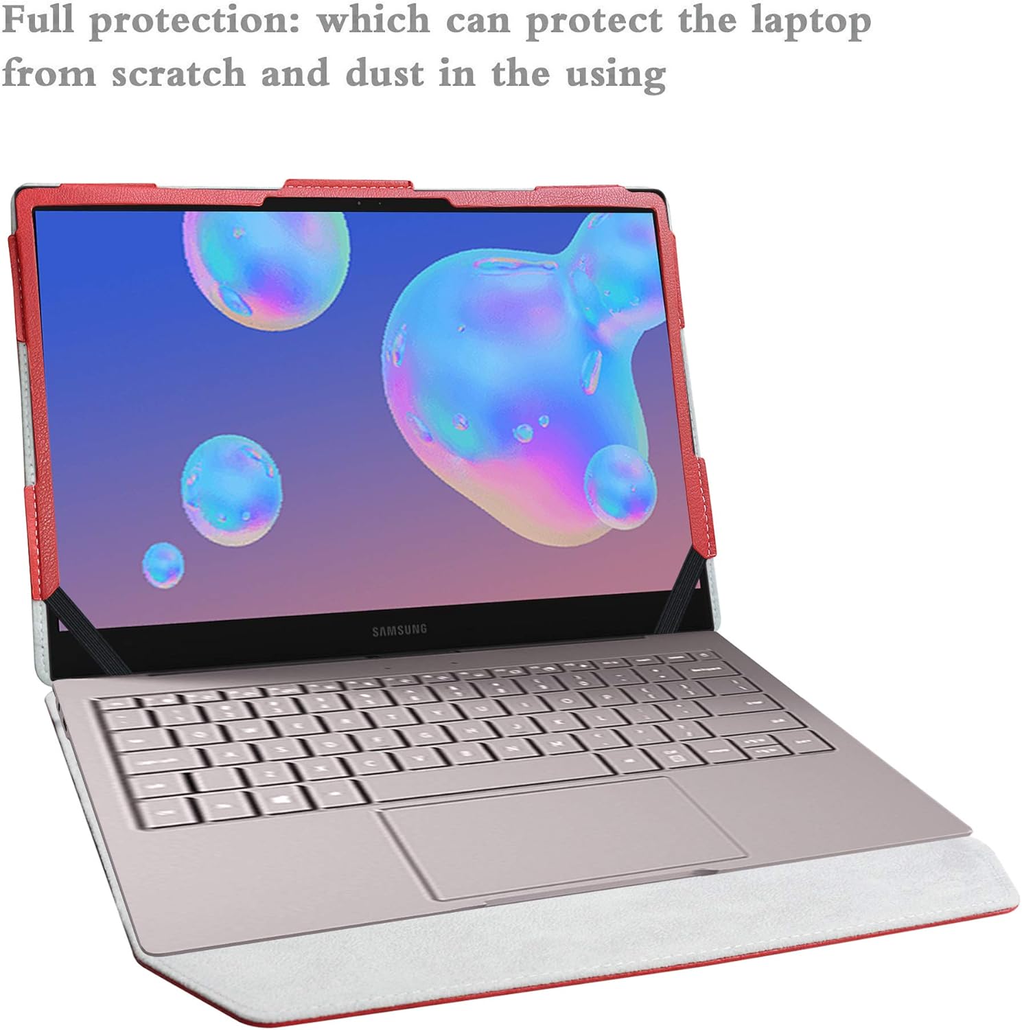 Alapmk Protective Case for Samsung Galaxy Book S 13.3"/Galaxy Book Ion 13 NP930XCJ/Galaxy Book Flex α 13 NP730QCJ &case for ASUS ZenBook 13 UX325JA Laptop,Red