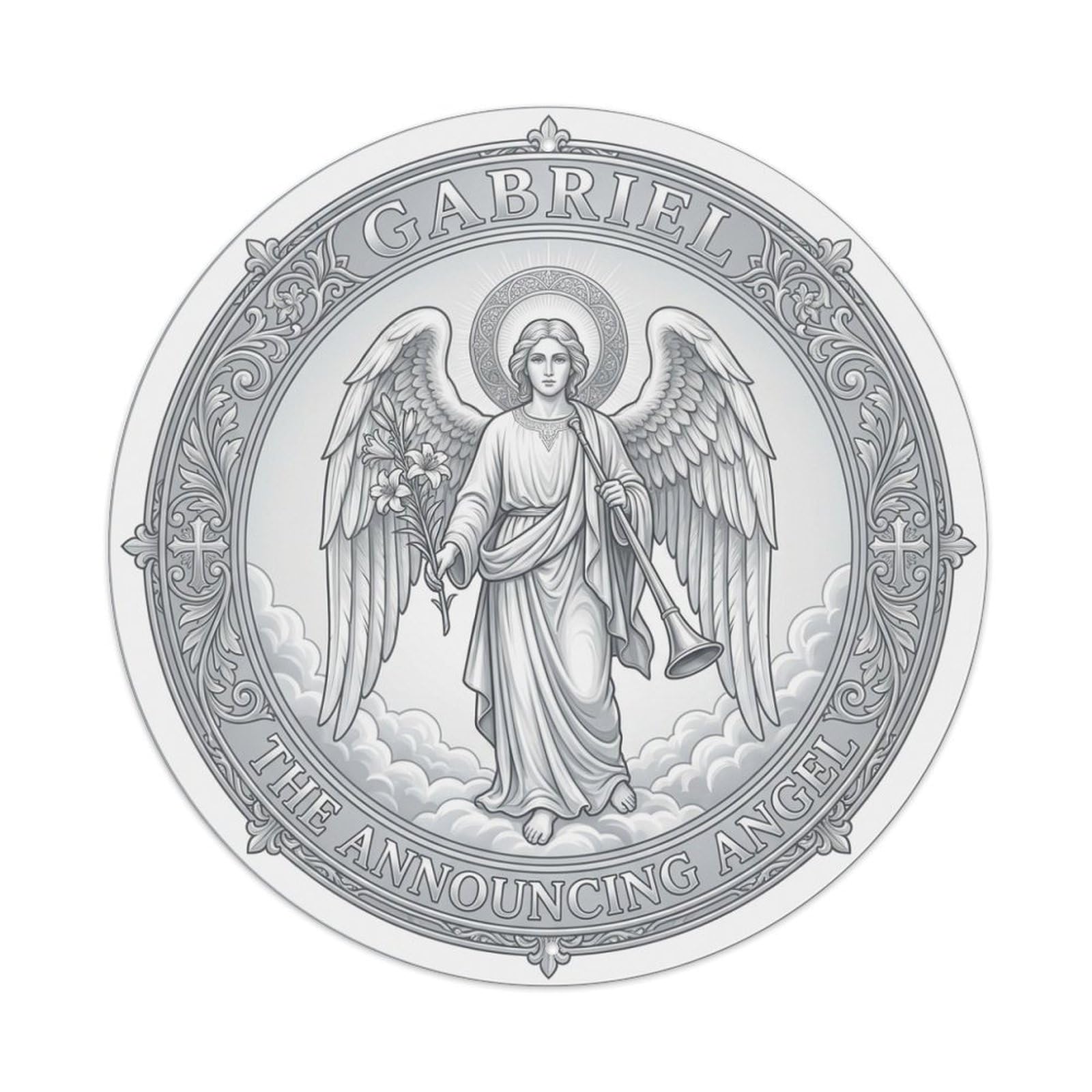 Archangel Gabriel Annunciation The Announcing Angel Metal Tin Sign