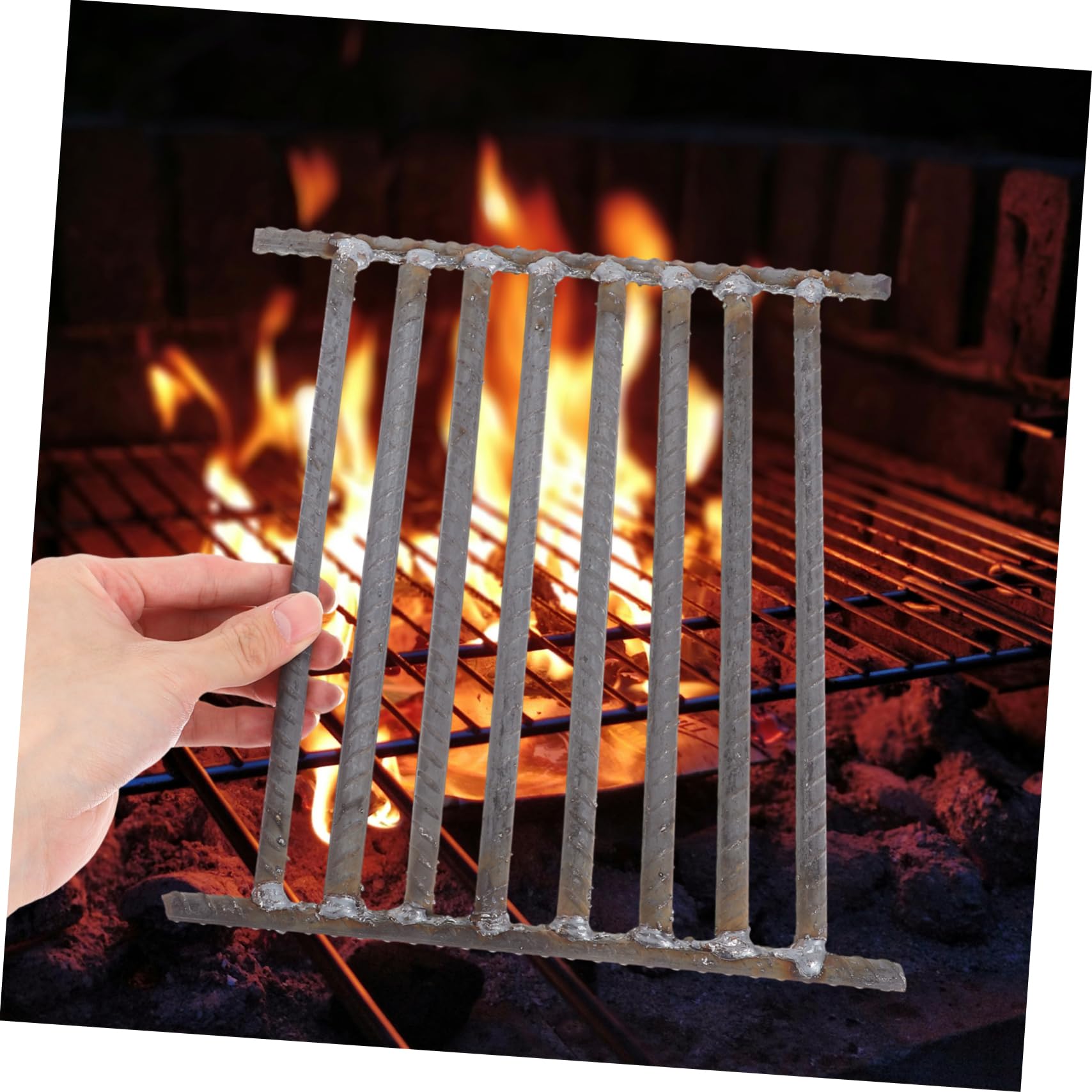 Toyvian Rejilla Para Hoguera Resistente De Soporte Para Troncos y Parrilla De Cocina Para Acampar y Cocción Compatible Estufas De Jardín