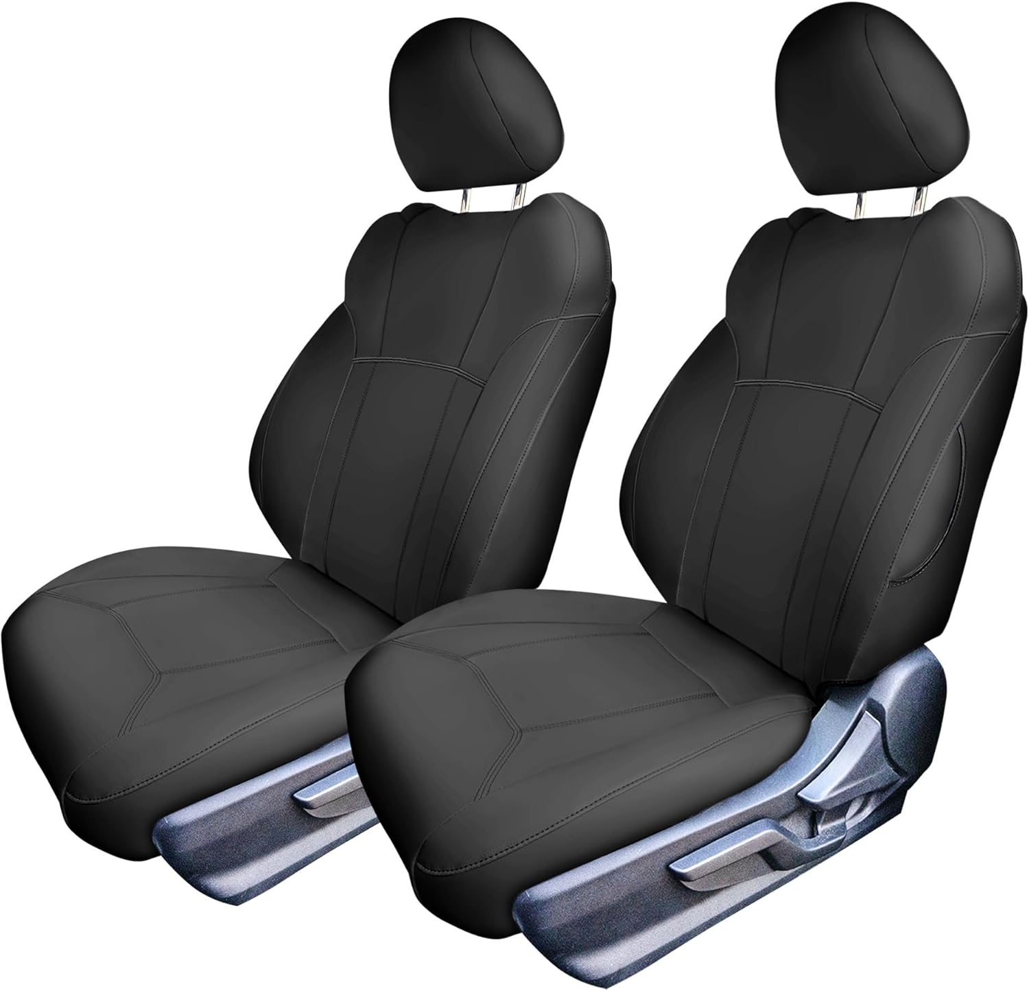 FH Group Custom Fit Car Seat Covers Specifically Made for 2019-2024 Subaru Forester, Faux Leather Seat Covers Full Set 2-Row for Subaru Forester, SUV Seat Covers, Black, Subaru Accessories