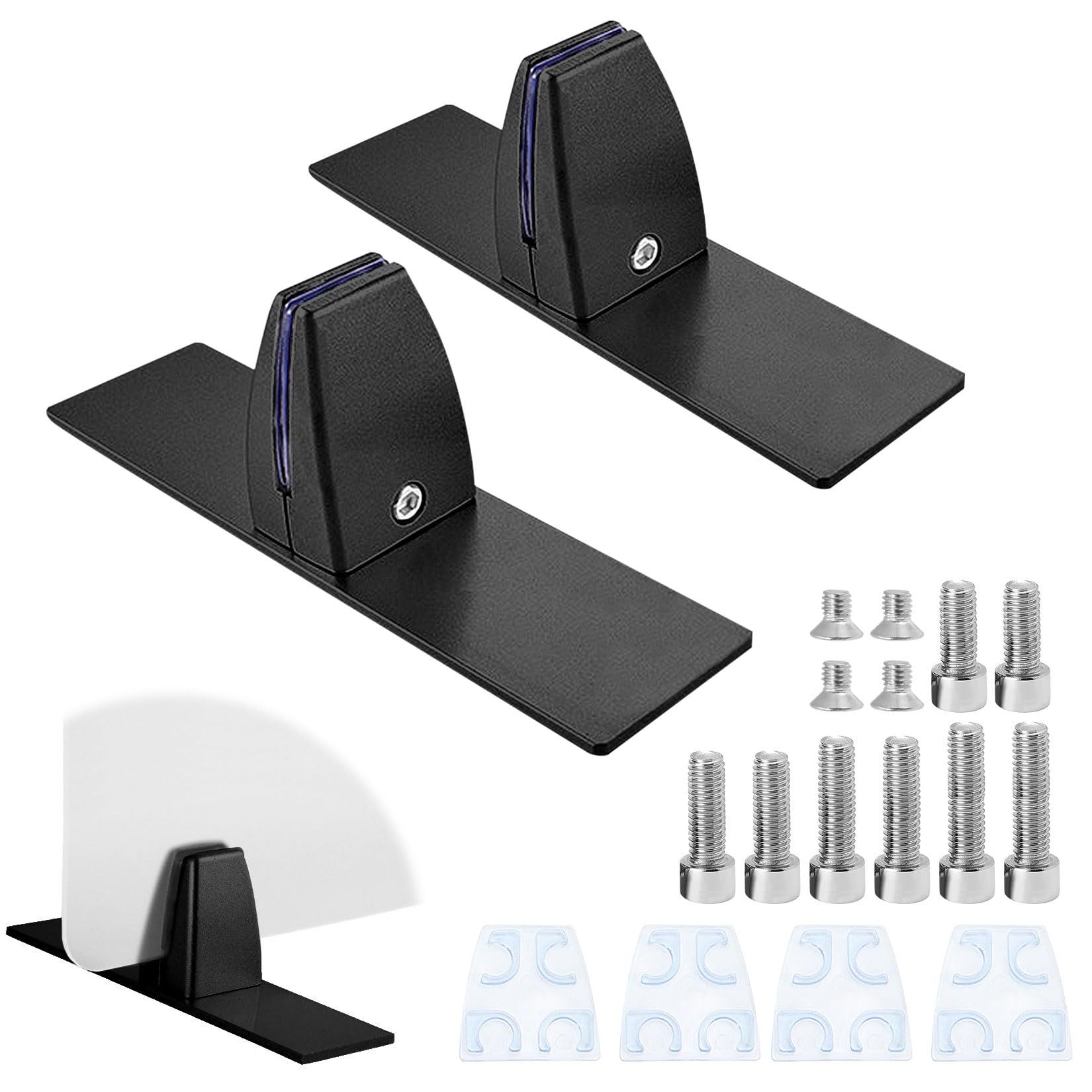 2 pezzi a forma di T, divisorio da scrivania, in lega di alluminio, per partizione, divisorio regolabile, clip per divisorio da scrivania per divisorio da 2 a 25 mm di spessore