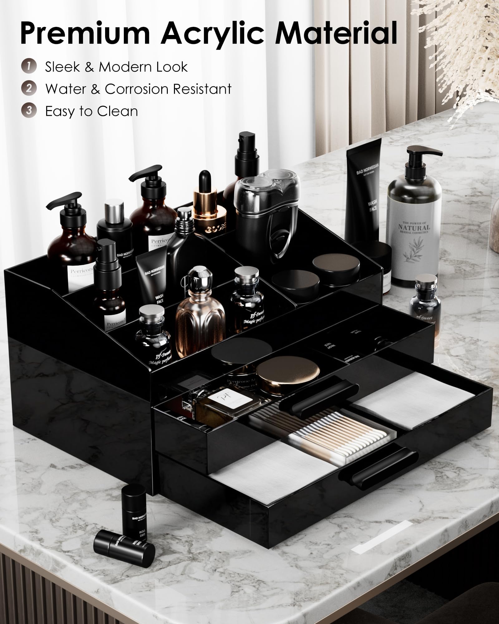 Amazon.com: ProCase Cologne Organizer with Drawer, Acrylic Perfume