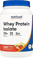 Vista 14 de Nutricost - Proteína aislada de suero de leche, sabor fresa y acai, 2 libras