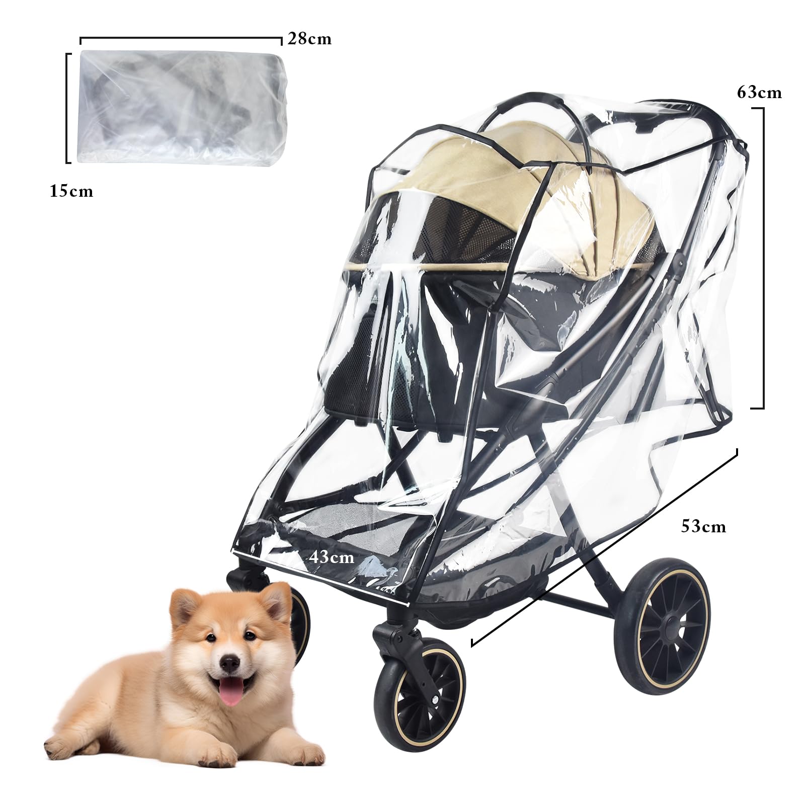 ペットカートカバー Amazon | WODEGOUペットカートレインカバー ペットカート用 ペット