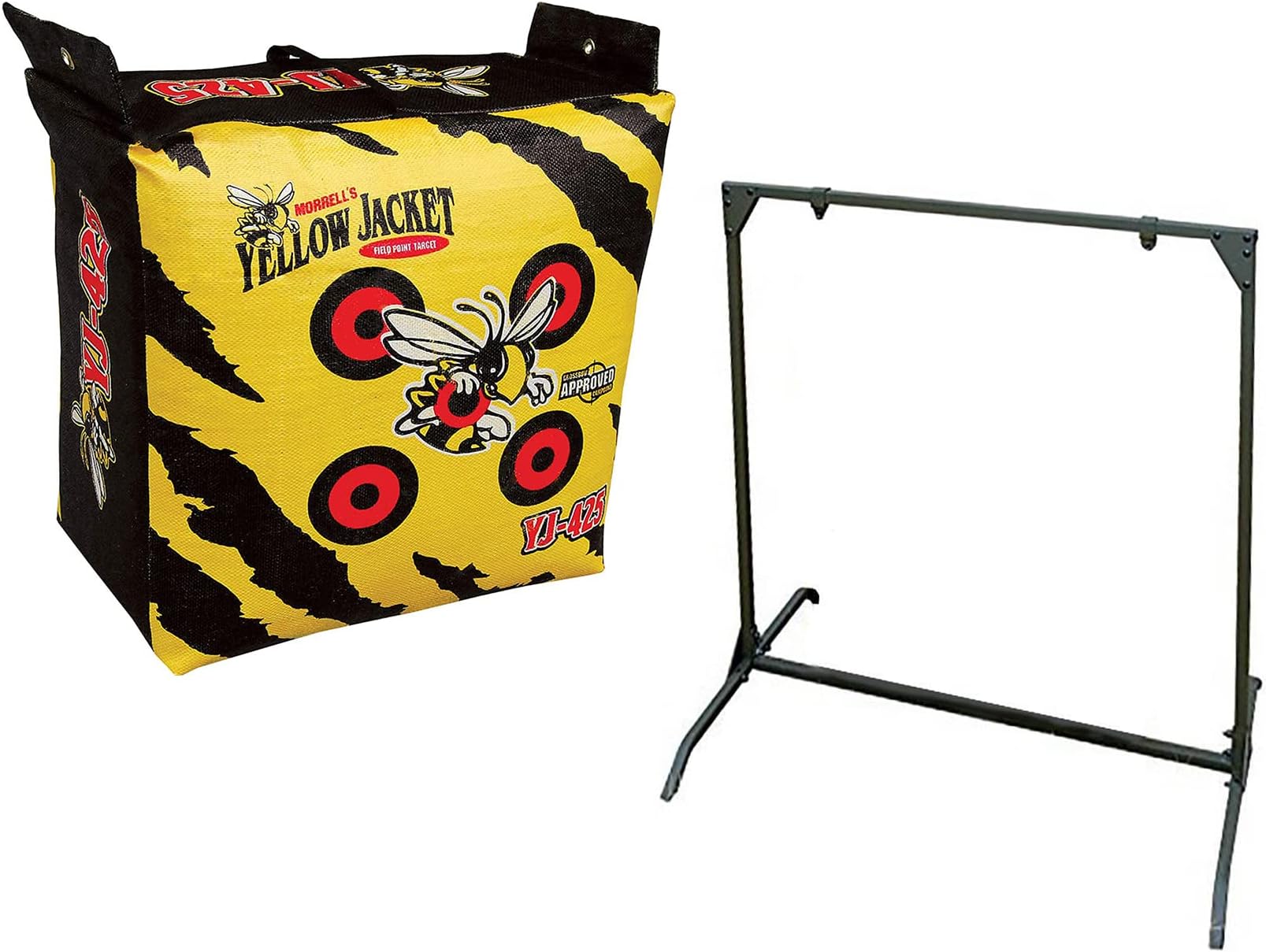 Morrell Yellow Jacket YJ-425 Field Point Archery Bag with HME Heavy-Duty Adjustable Stand – Outdoor Dual-Sided Target for Compound, Crossbow, and Traditional Bows up to 425 Fps