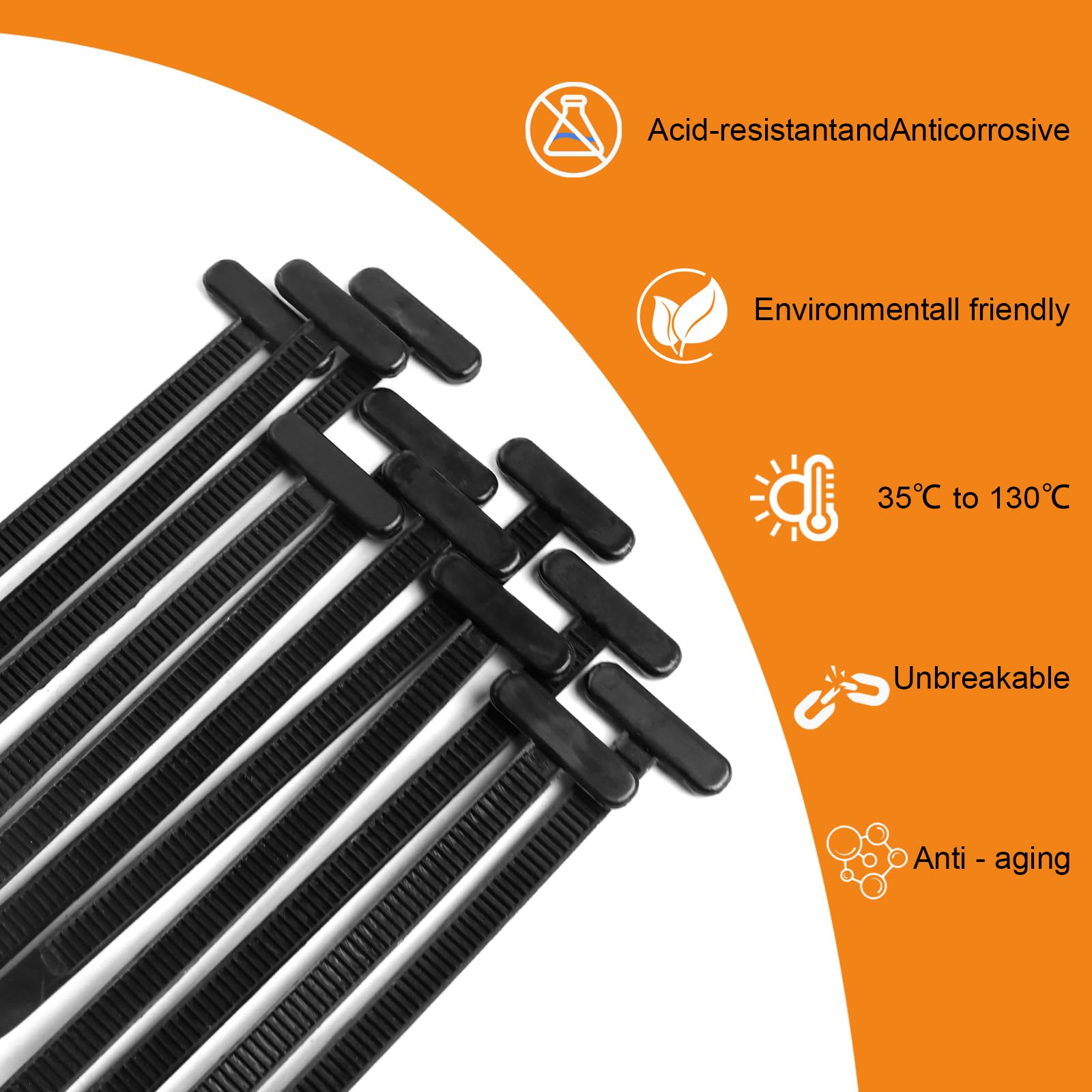 Fibbia Universale per Fascette Stringicavo in Nylon Fibbie Universali in Nylon per Fascette Fermacavi Universal Cable Tie Buckle per Riparazioni Quotidiane Dell'auto 50Pcs (50)