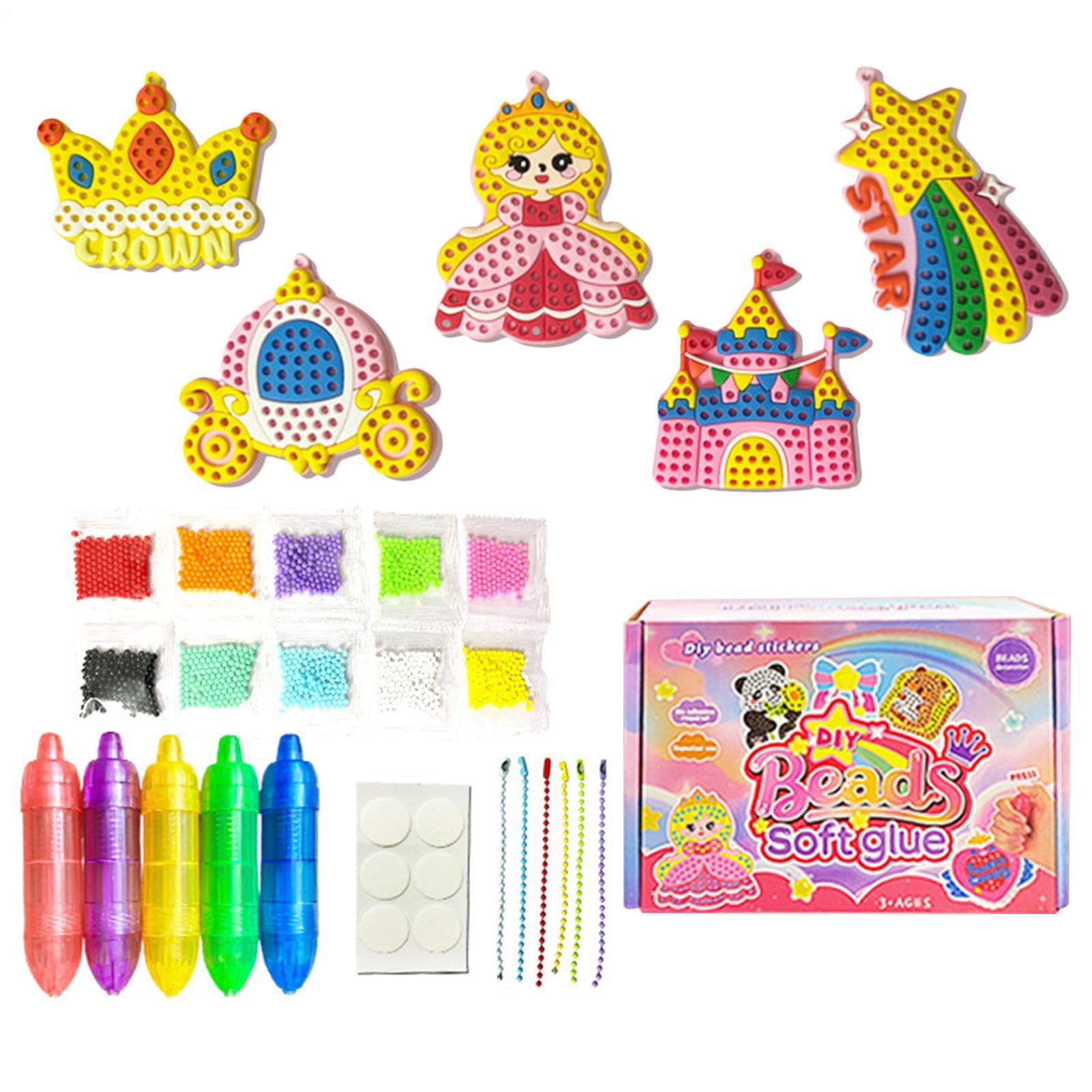 Gem Art Kit - Educational Craft Supplies - Bead Craft Toy Set with Dotting Pen,for Children Boys Girls Home School Party Class Play Education
