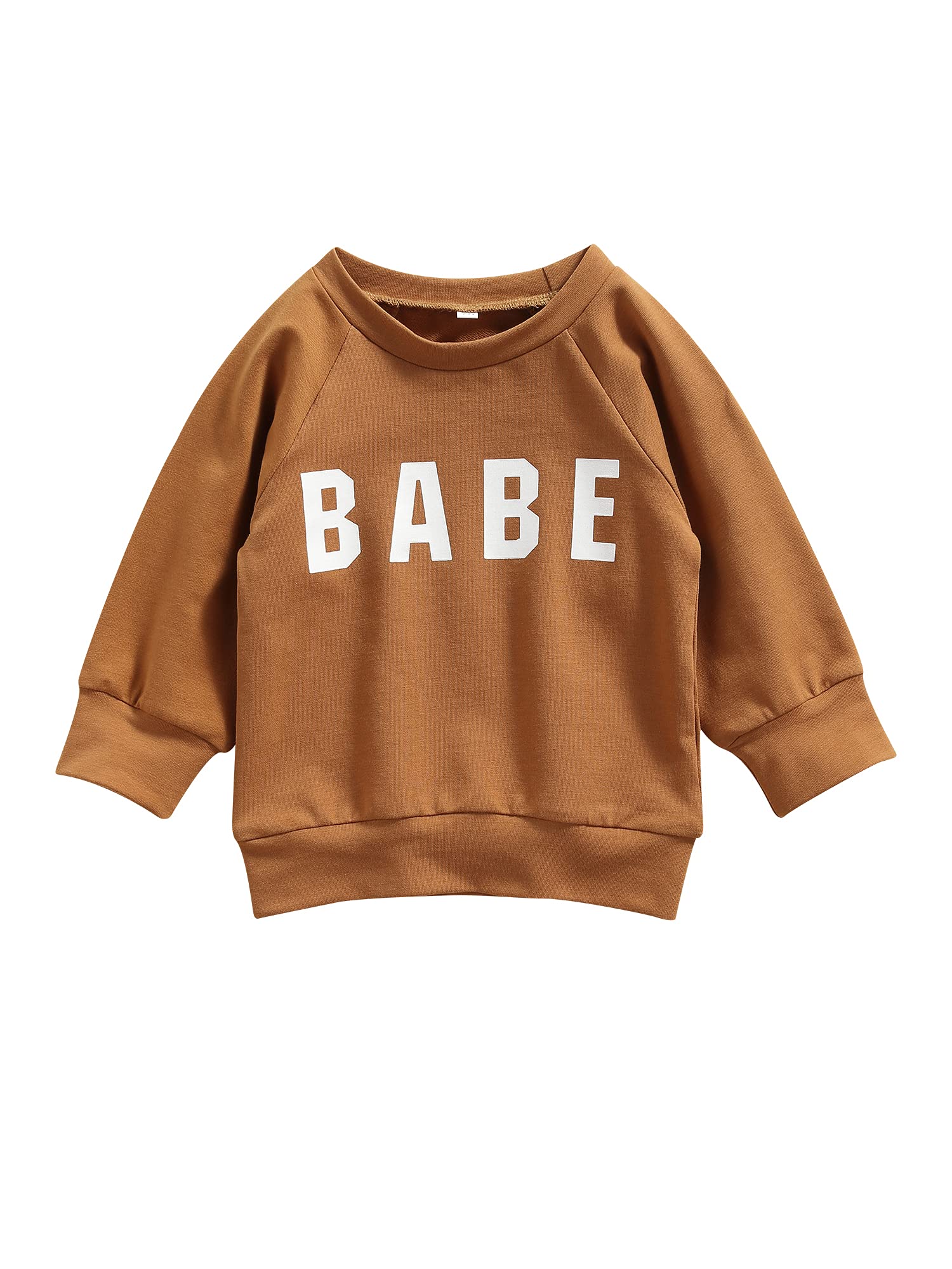 Douhoow Autumn Baby Boys Girls Clothes Baby Sweatshirt Tops Infant Toddler Letter Print Pullover Casual Tops 0-3Y