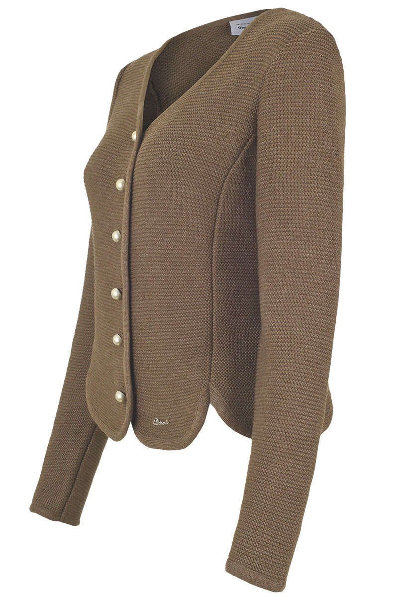 Damen Dirndljacke Strick weinrot, 200-BURGUNDROT, 32