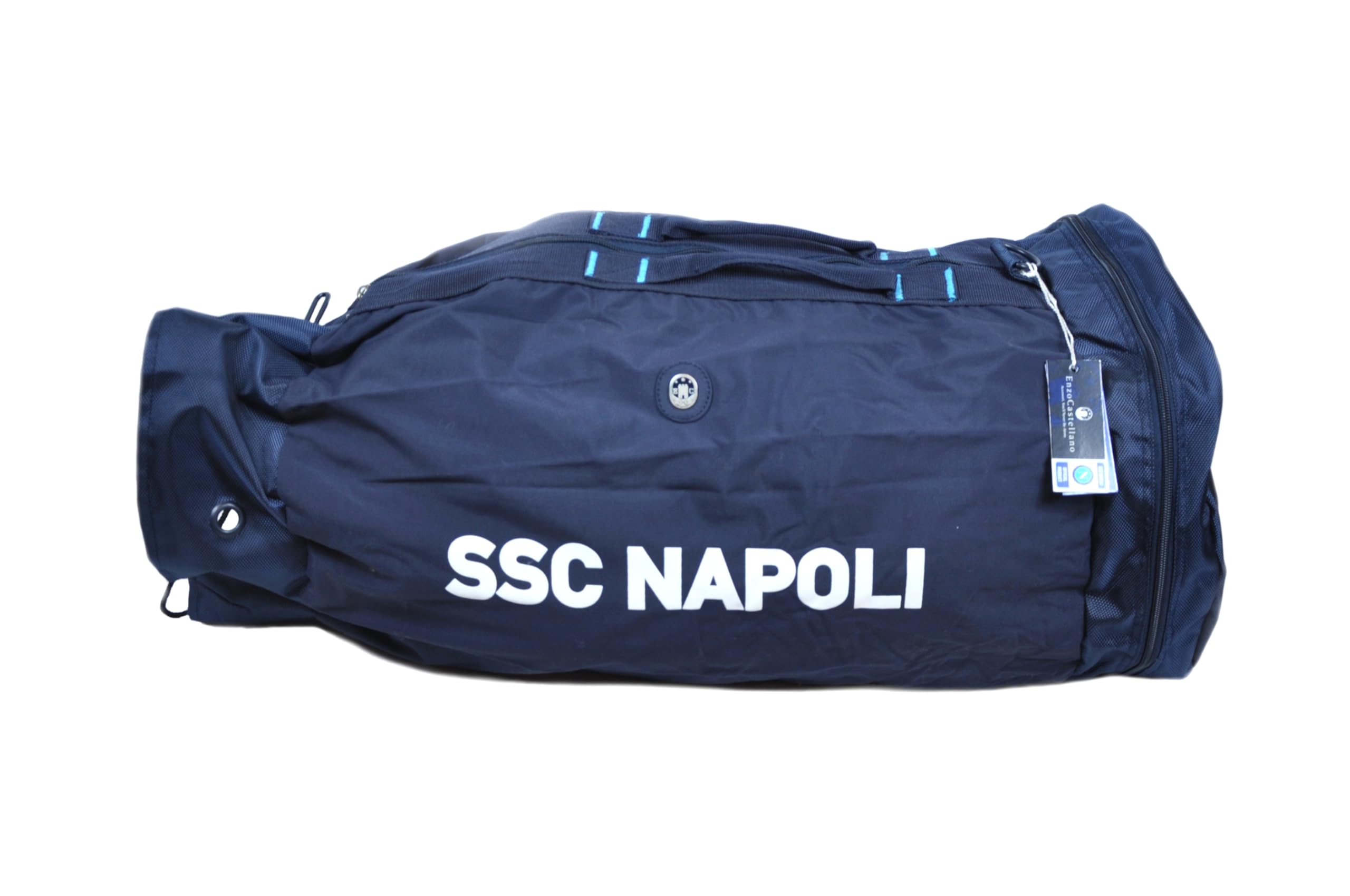 Borsone Da Palestra Borsa Calcio Napoli Scudetto Campioni D'Italia Scomparti Scarpe Tracolla Regolabile Di Enzo Castellano Prodotto Ufficiale