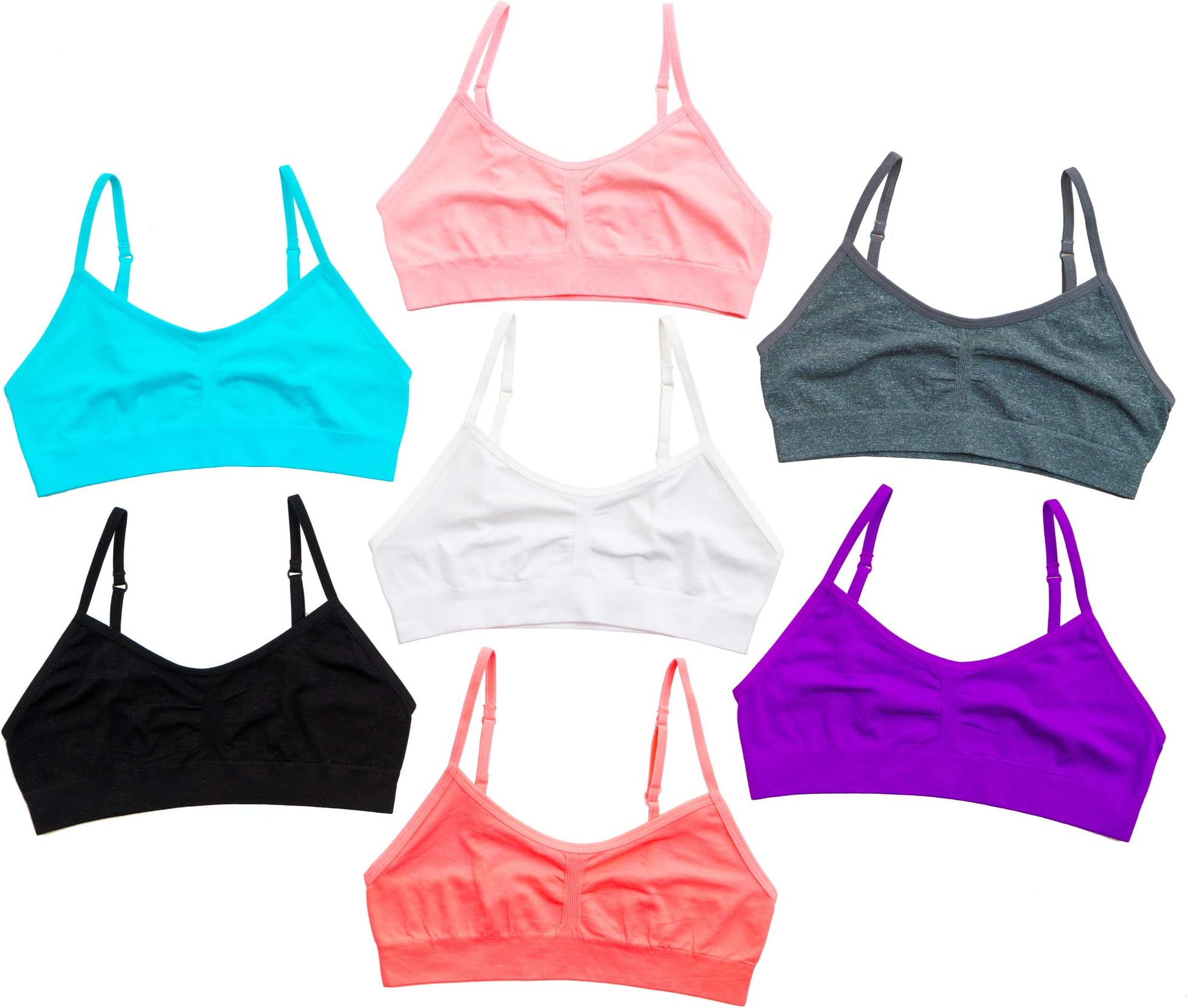 Alyce Ives IntimatesSeamless Girls Sports Bra, Pack of 7