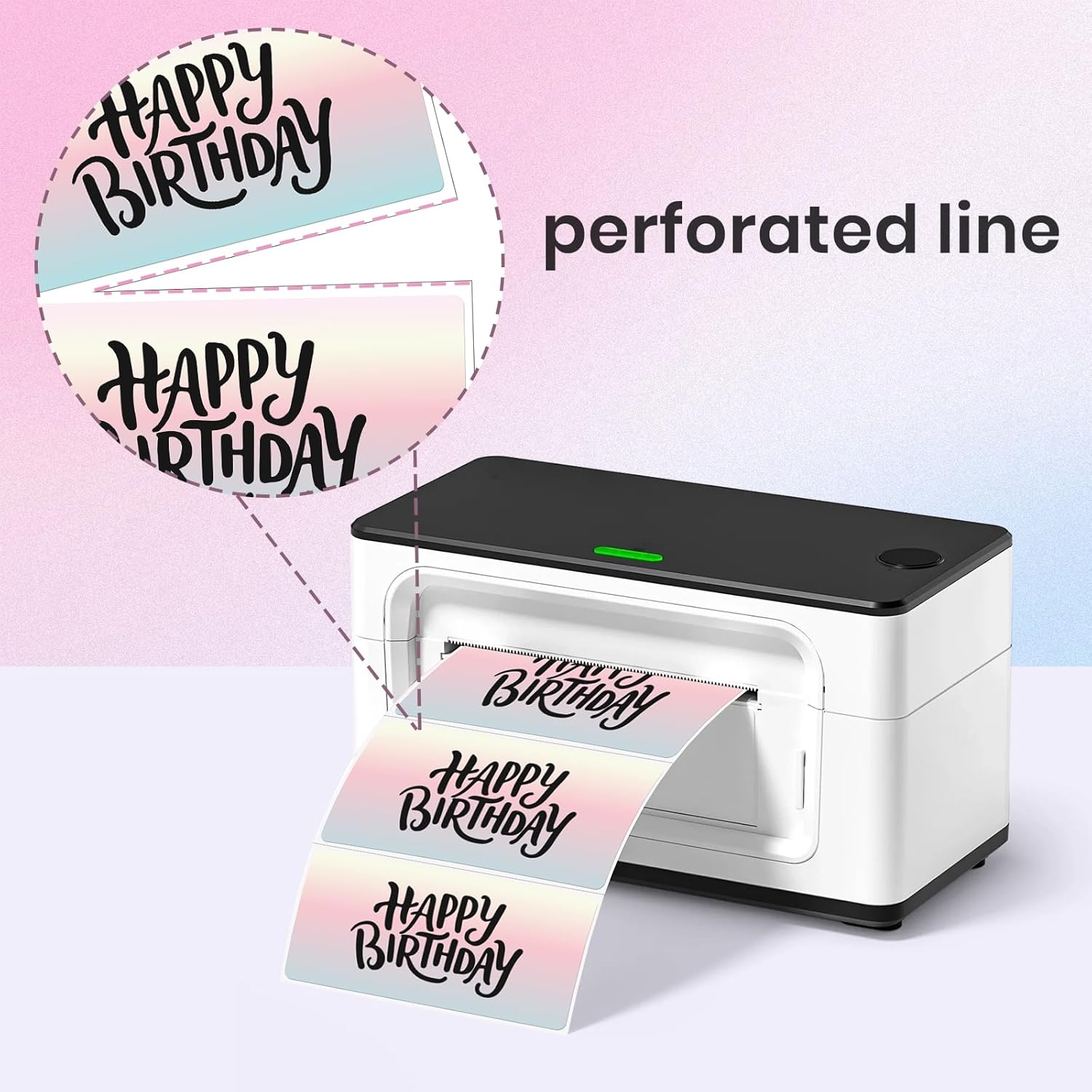 Gradient Thermal Labels Vinyl 1 × 2 Inch Red Self-Adhesive Rectangle Stickers Roll Waterproof Direct Printer Decals Name Tags for QR Code DIY Office Address 500 PCS - Image 3