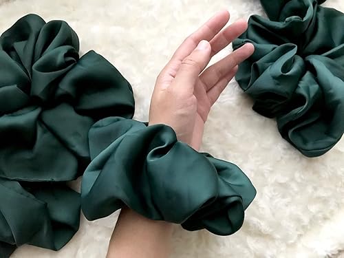 Miniatura 8 de 6 coleteros de seda satinada para el cabello, coleteros grandes de satén para el cabello, coleteros de satén para coleta de caballo que no dañan tu