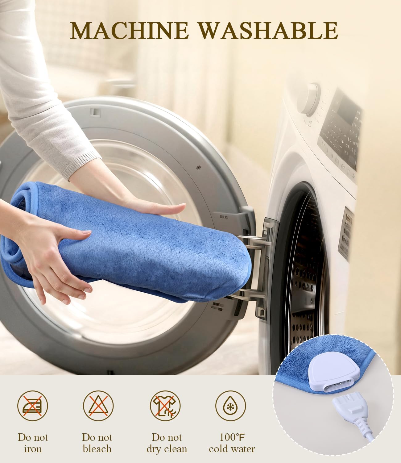 Far Infrared Heating Pad: 2X Graphene and Soft Plush for Back Pain - Extra Hot Electric Pad for Grandparents Max 158℉ - 12" x 24" 8 Heat Settings & 4H Auto Off Machine Washable