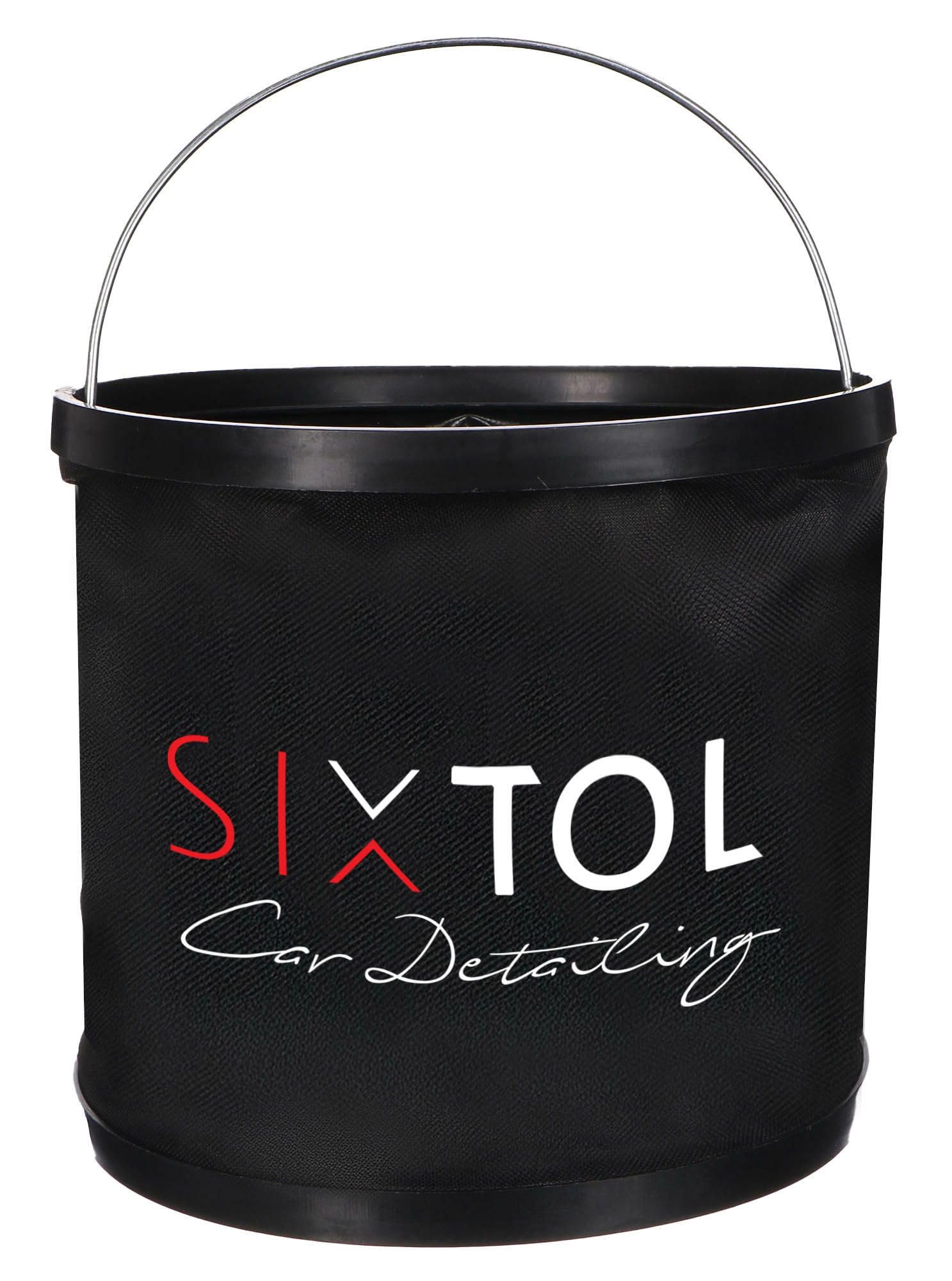 SIXTOL CAR DETAILING BUCKET 1 | Foldable Water Bucket | 9L Capacity | Portable | Durable | Space-Saving