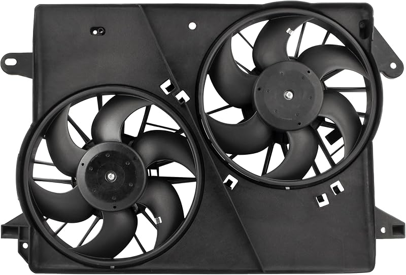 Conjunto de ventoinhas duplas do radiador BOXI 12 V para Chrysler 300, Dodge Challenger, Charger e Magnum – 1 unidade