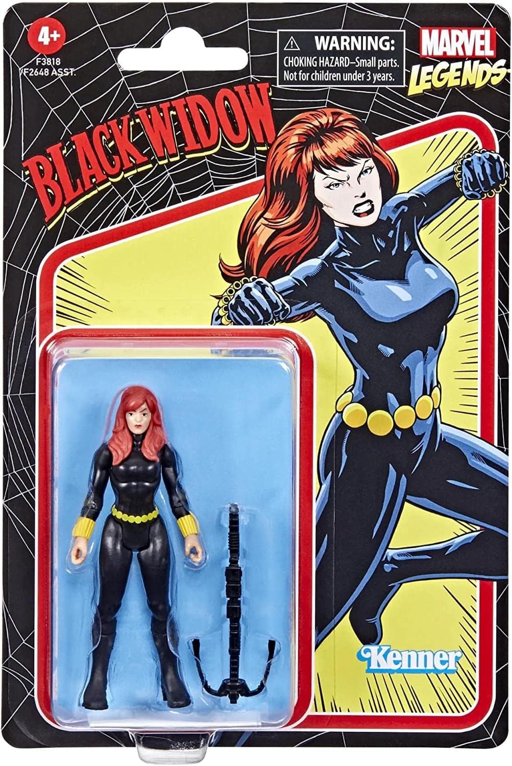 Marvel Legends Series 3.75-inch Retro 375 Collection Black Widow Action Figure Toy, 1 Accessory
