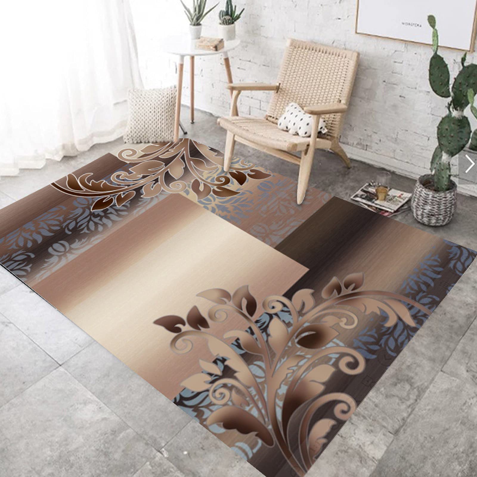 Tapis de salon doux antidérapant 80x160 cm pour éliminer le froid du sol de chambre
