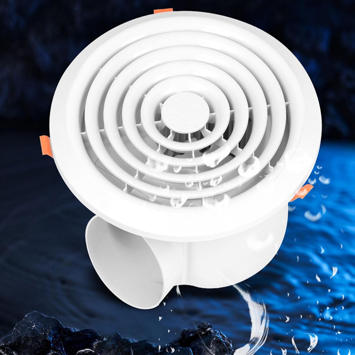 11.5cm,Round Recessed Exhaust Fan, Home Exhaust Fan Ventilation Fan,Easy to Install Apply to Ultra-Thin Ventilation for Kitchen, Bathroom