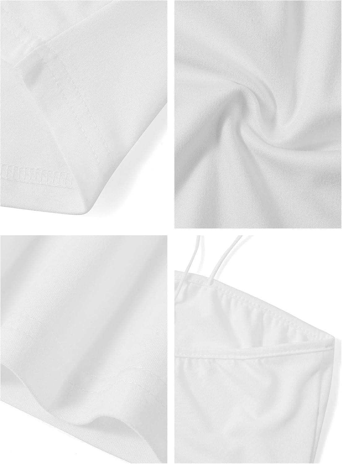 3-Pack Women's Plus Size Spaghetti Straps Camisole-Knit Oversize Cropped Tank Top - Image 4