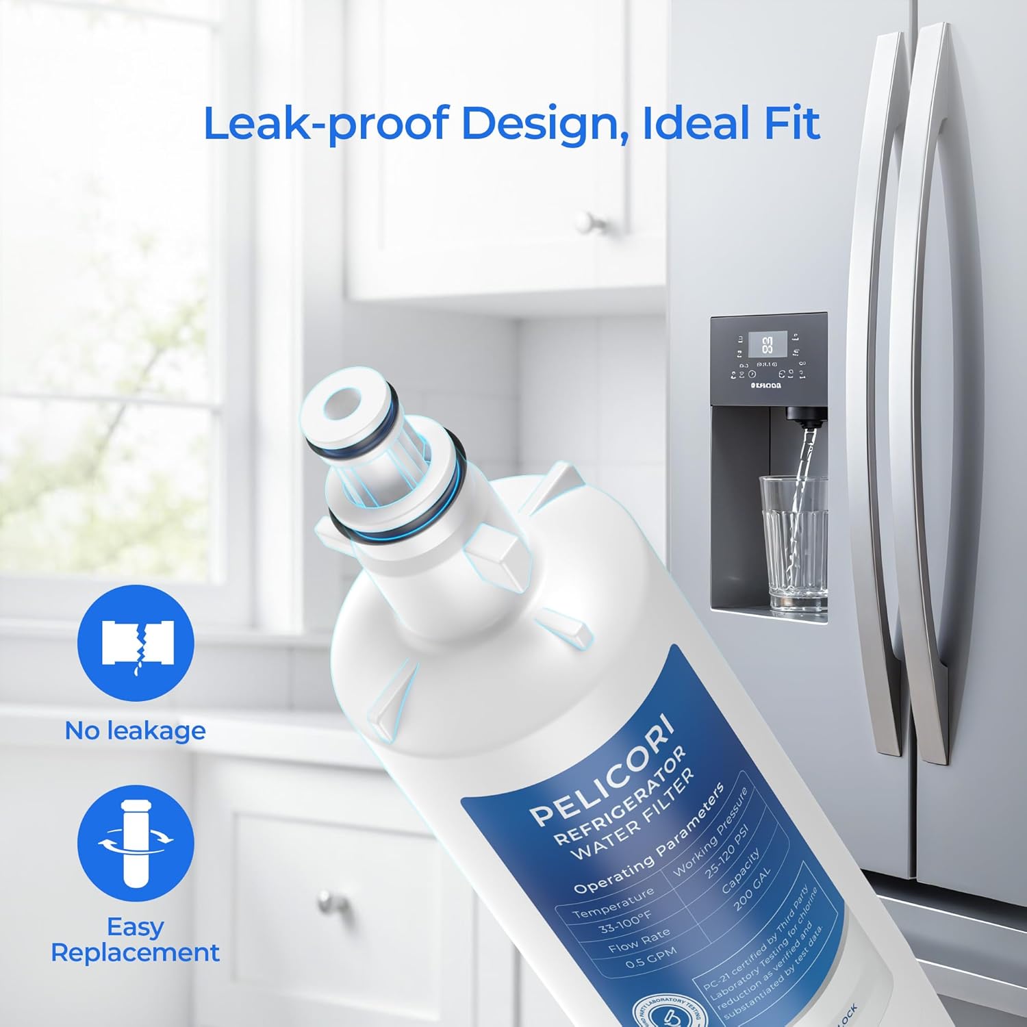 847201 Water Filter Replacement for Fisher & Paykel 847201 (2 Pack)