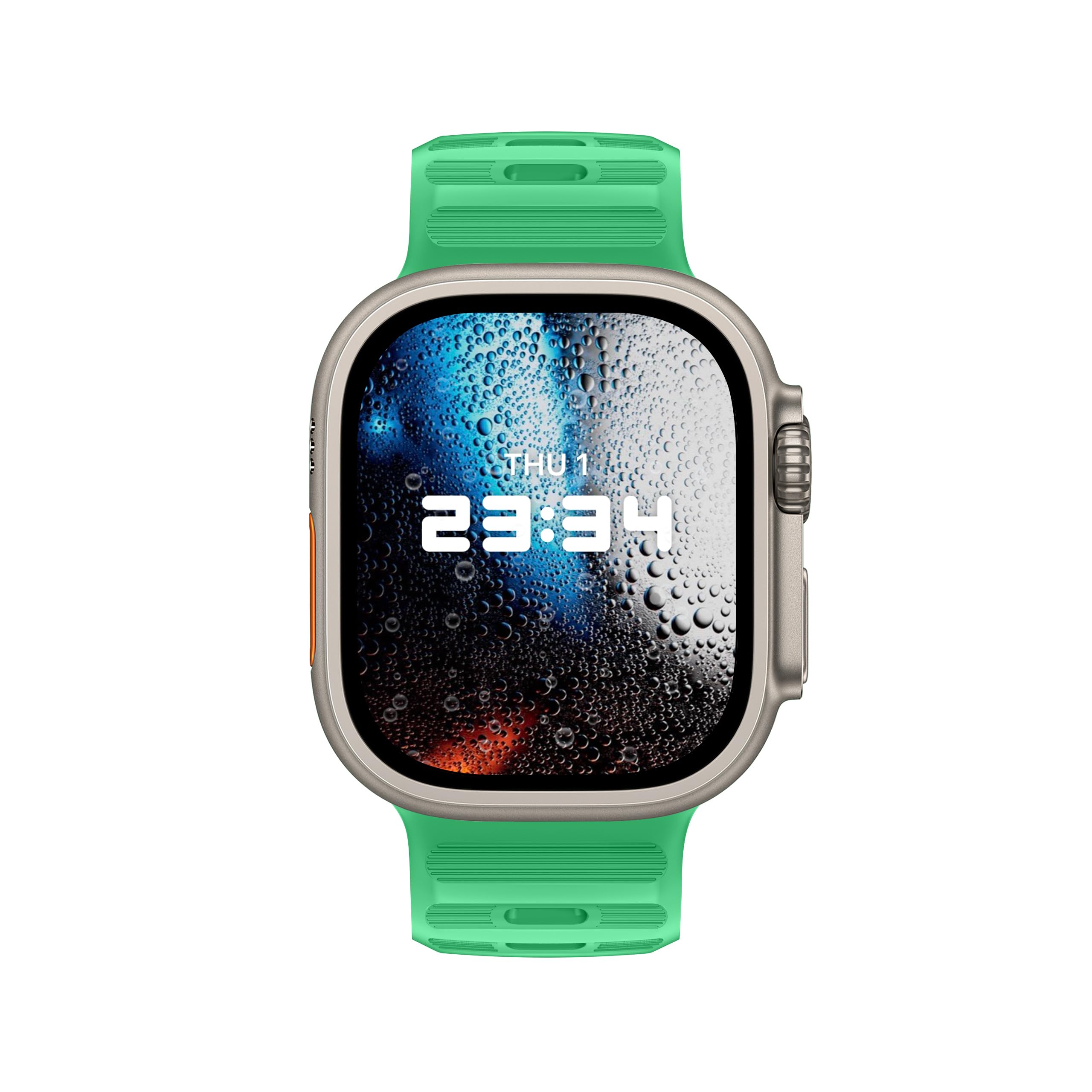 DONEGANI UC1 Cinturino per Apple Watch Ultra 2 49mm, Serie 10 46mm, 9 8 7 45mm 41mm, SE 6 5 4 44mm 40mm, 3 2 1 42mm 38mm Band Bracciale Sport Silicone, Verde Veleno