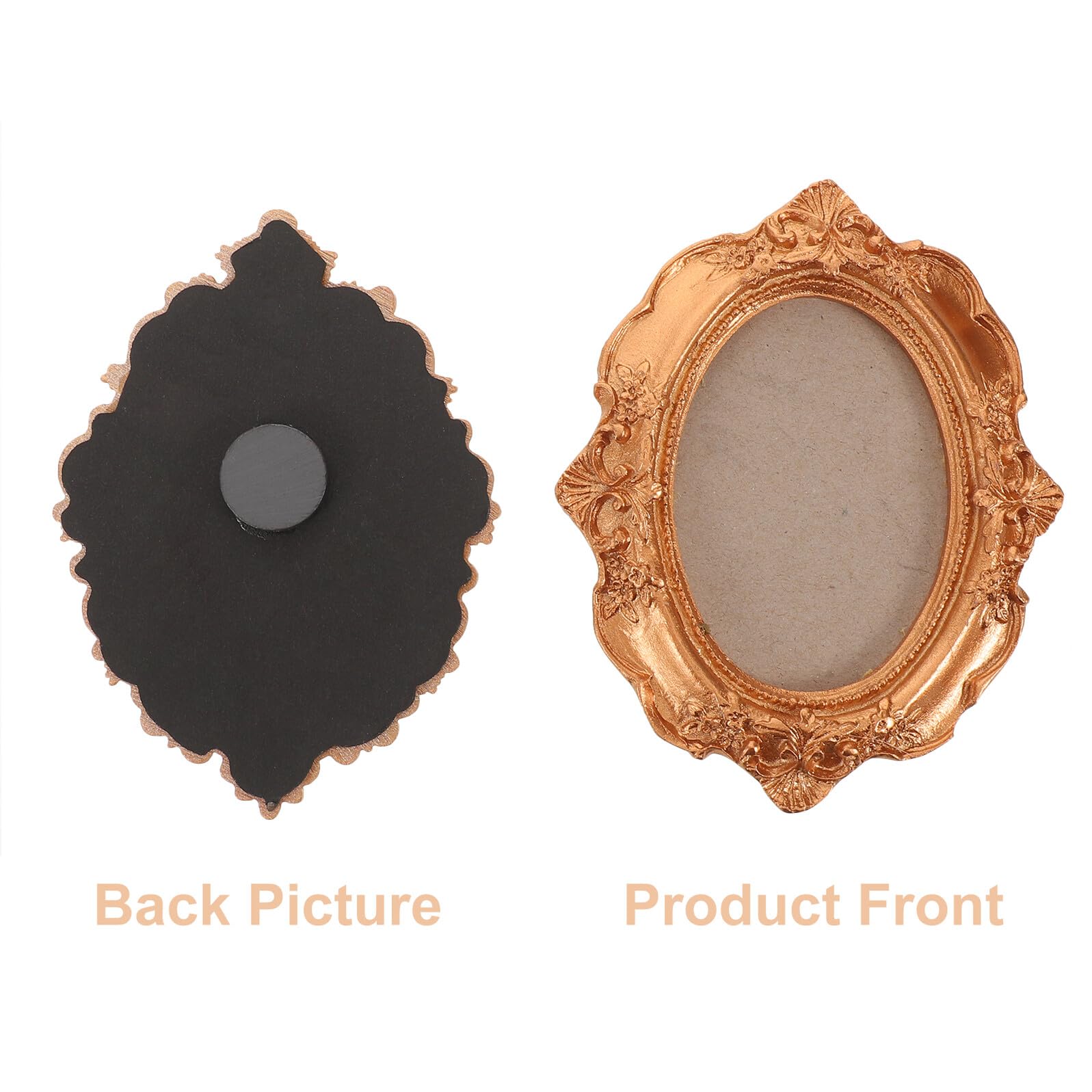 5 Stück Magnetische Bilderrahmen mit Goldenen Rahmen und Muschelmotiven als Selbstgemacht Kühlschrankmagnete für Urlaubsfotos und Dekoration