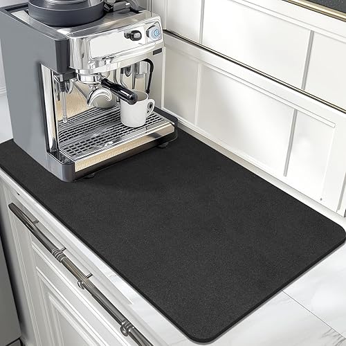 Miniatura 19 de Findosom Tapete de secado de platos de 12 x 20 pulgadas, súper absorbente y cortable, tapete de barra para ocultar manchas para encimera de cocina