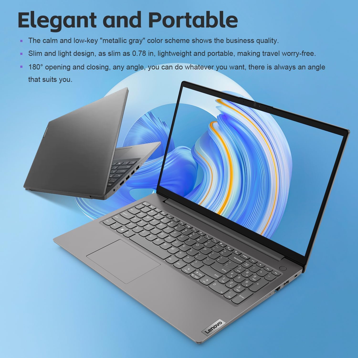 Lenovo V15 15.6 inch FHD Business Laptop | 12th Gen Intel Core i7-1255U, 10 Cores, Up to 4.7GHz | Intel Iris Xe Graphics | 24GB RAM, 1TB SSD | WiFi-6, Type-C, RJ45 | Lightweight | Windows 11