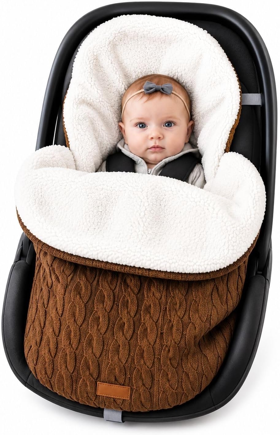 Baby Car Seat/Strollers Footmuff – Warm Plush Winter Cover for Infants