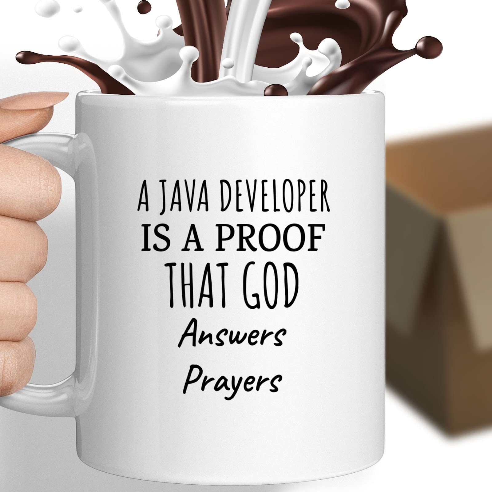 Coffee Mug a Java Developer Is a Proof That Proof God Answers Prayers Gifts for Men Women Coworker Family Lover Special Gifts for Birthday Christmas Funny Gifts Presents Gifts 025879