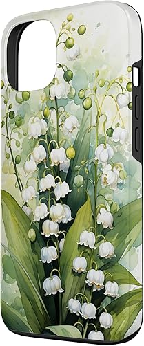 Vista 14 de Funda de fondo para iPhone 13 Pro Beautiful Lily of the Valley Watercolor