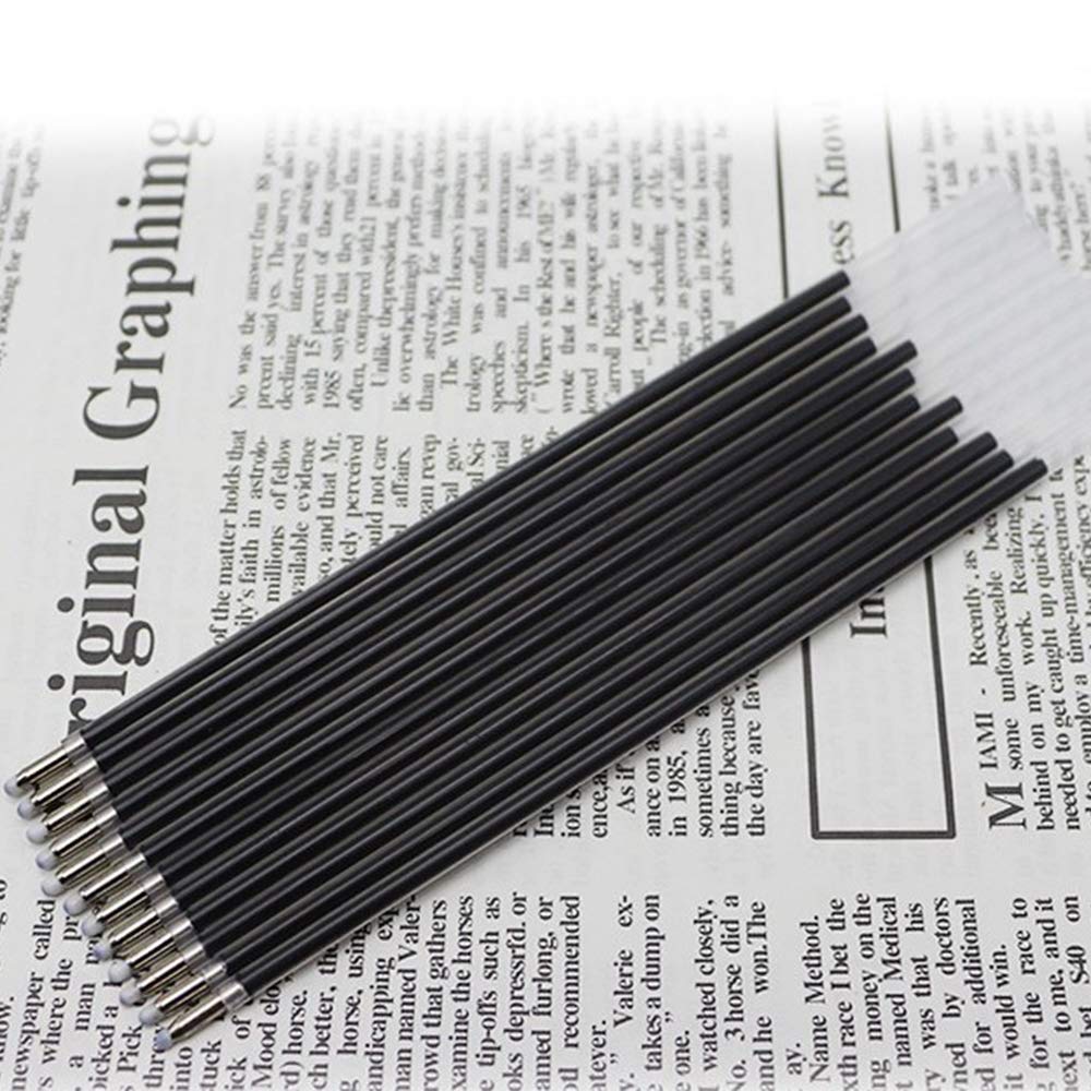 12 Ricariche Per Penna A Sfera 0.7 Mm - Colore Blu/Nero/Rosso, Punta In Acciaio, Universali