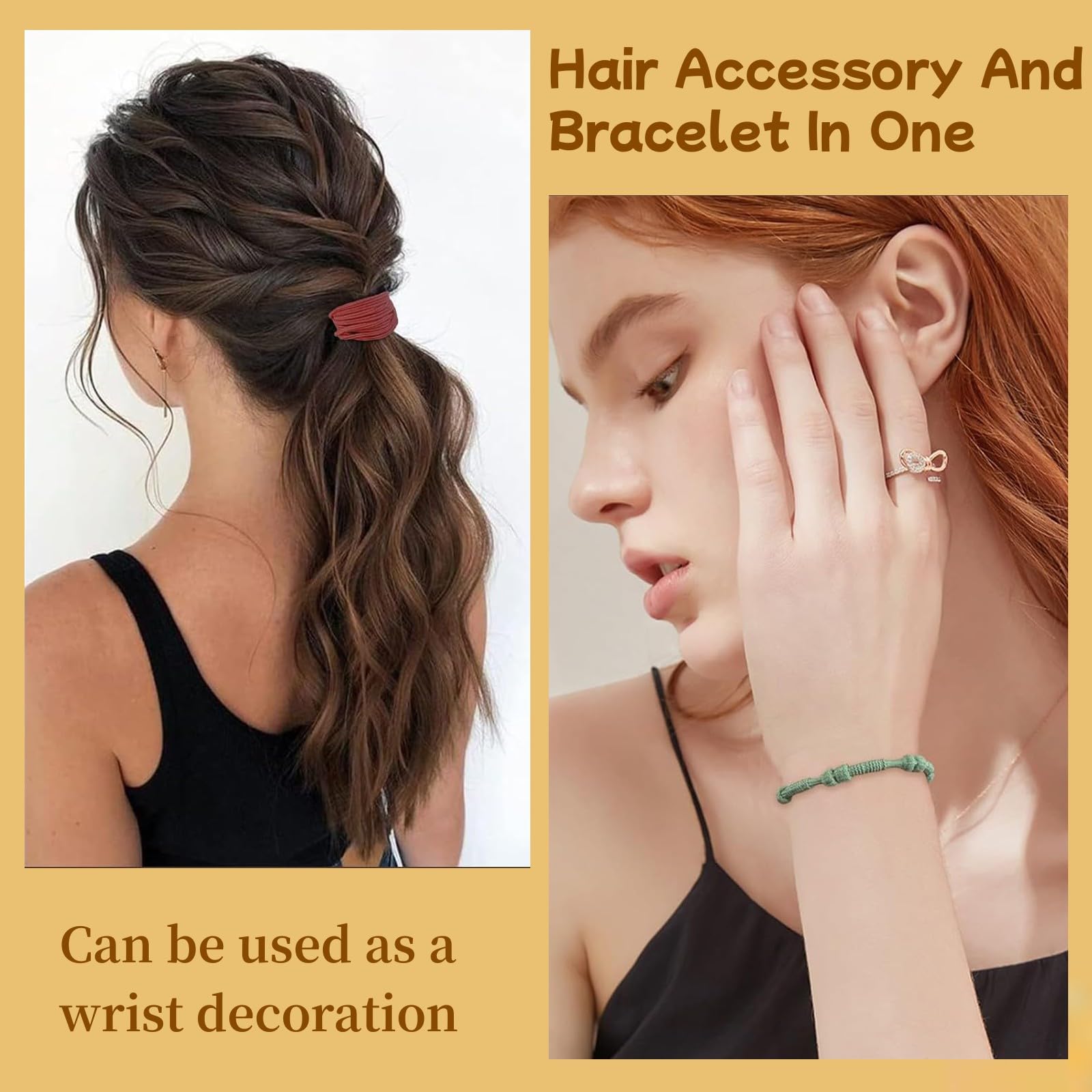 RIXERKOC 48 Pieces Boho Hair Bobbles Elastic Hair Bands for Women Cute Hair Bobbles Without Damage - Image 3