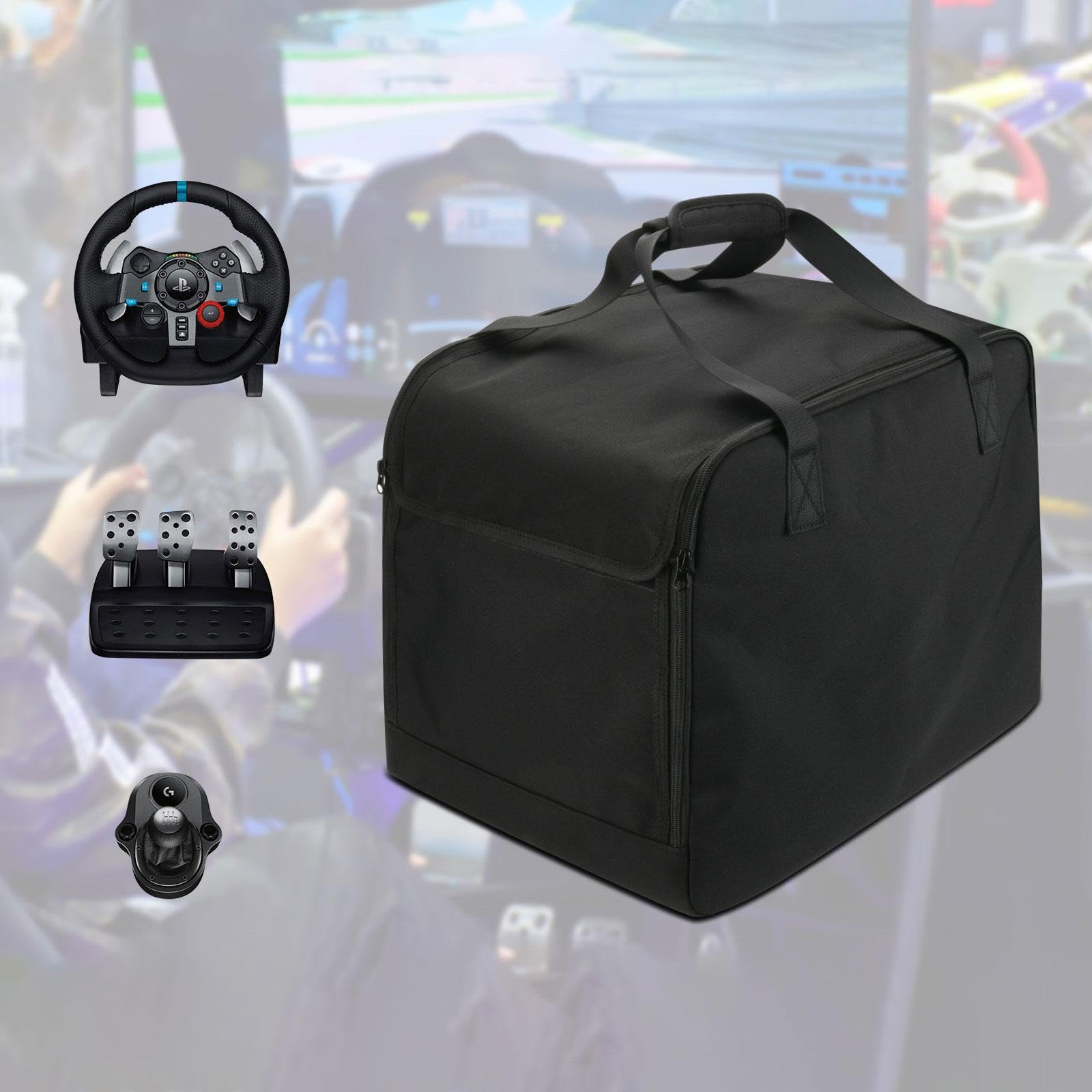 Borsa Portaoggetti Da Corsa, Leggera, Multifunzionale, con Volante Resistente E Leva Del Cambio