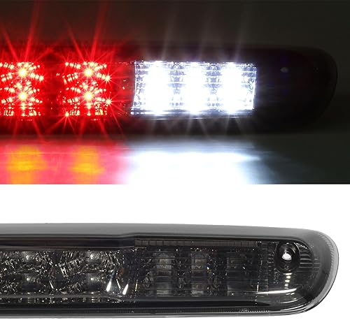 Miniatura 2 de Partsam Reemplazo para Silverado 2007-2013 Silverado/Sierra 1500 2500 3500 2014 Modelo clásico rojo/blanco LED lente humo alto montaje tercera luz