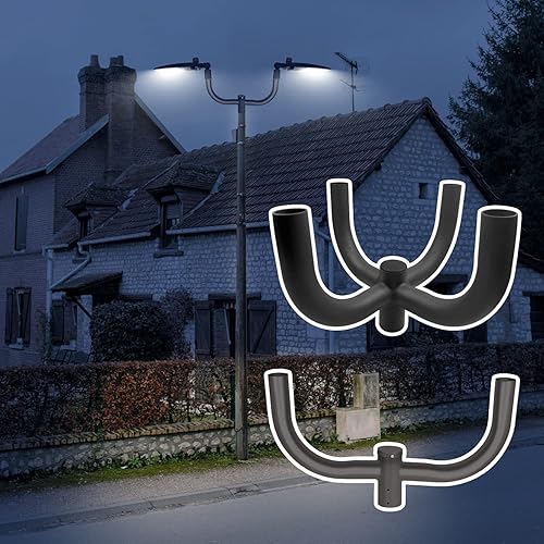 Miniatura 5 de Soporte de montaje Bullhorn de 90 grados, accesorio de montaje cuádruple para 4 luces, ajustador deslizante de 4 brazos en 2 38 pulgadas, soporte