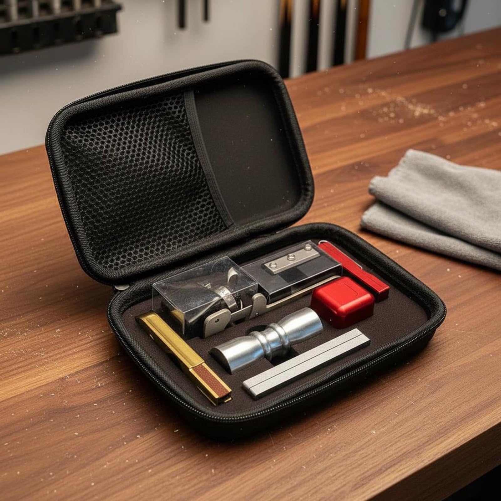 Wsymxuo 8 Piezas Kit de Punta de Taco Organizado en Estuche Set Cambio Punta Máquina Reparación Taco Billar