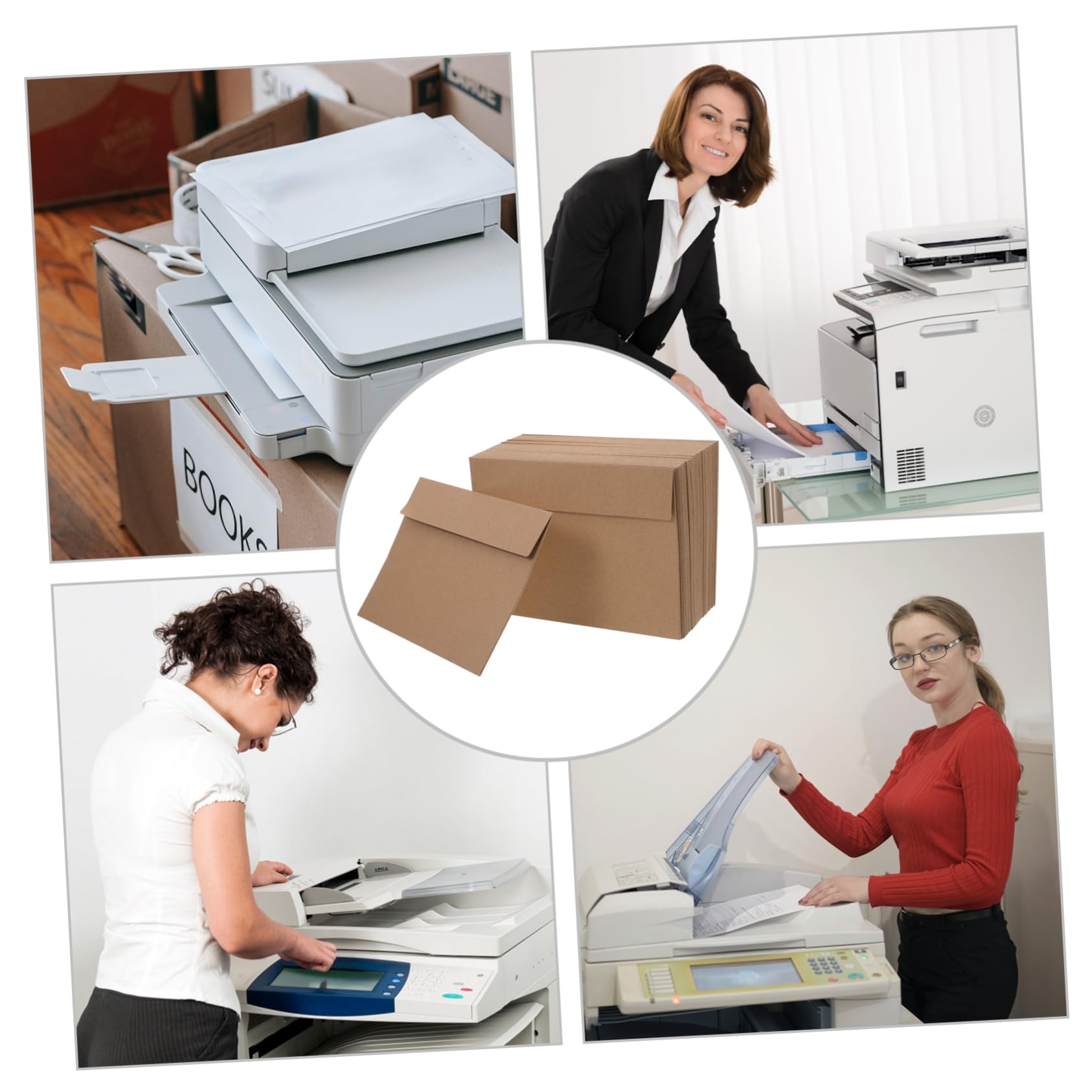 DOITOOL 100pezzi Buste in Carta Kraft Rettangolari Buste Per Biglietti d Portacarte Piccoli Sigillanti in Carta Kraft Per Cancelleria Avvolgibili