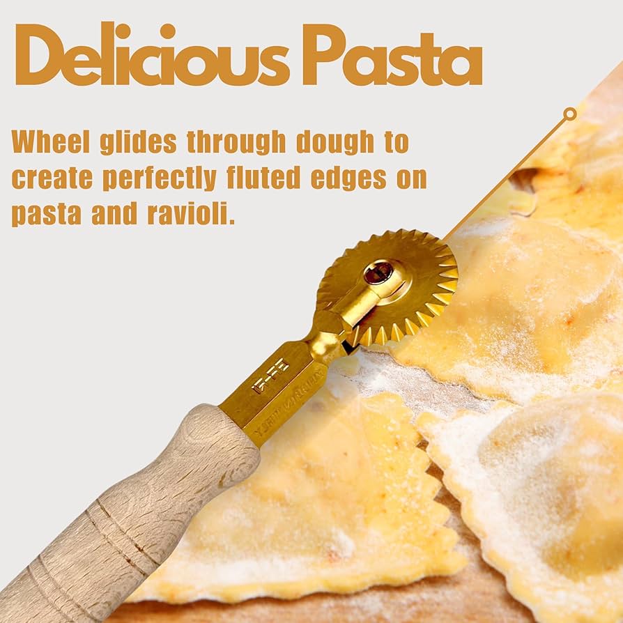 Amazon | イタリア製真鍮製フルーテッドパスタとペストリーホイール Amazon | イタリア製真鍮製フルーテッドパスタとペストリーホイール