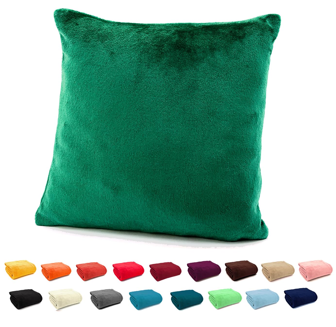 heimtexland ® Super Soft Kuschel Kissen Flanell Plüsch Deko Kissenhülle Typ380 e