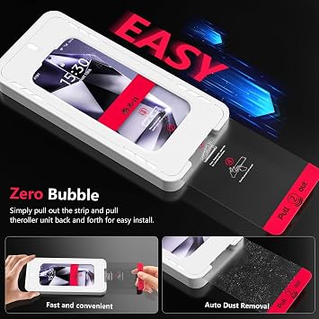 ملحق PSR واقي شاشة Samsung Galaxy S25 Ultra Ghost – محاذاة تلقائية، زجاج معزز للغاية غير قابل للكسر (Galaxy S25 Ultra)
