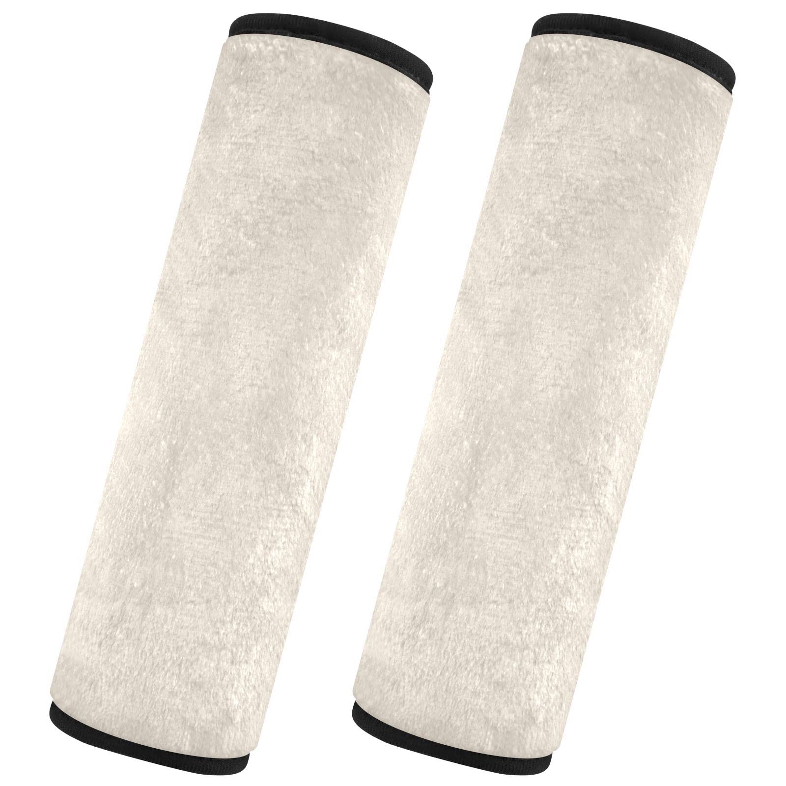 MCHIVER Beige Car Seatbelt Shoulder Pads 2 Pieces Seatbelt Covers for Adult Boy Girl Auto Seat Belt Cushion Protector 10 * 7.7in